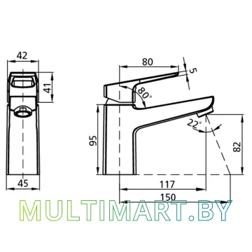 Смеситель Milardo Atlantic ATLSB00M01 картинка 6